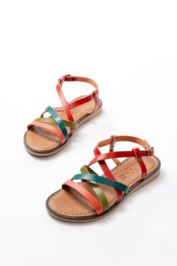 Bidebuvar 205-017 Multi Ortopedik Hakiki Deri Kadın Sandalet