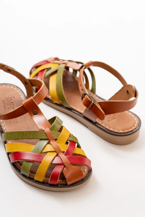 Bidebuvar 205-02 Multi Ortopedik Hakiki Deri Kadın Sandalet