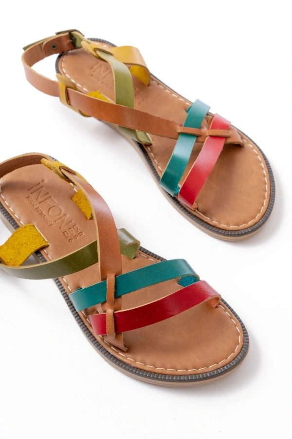 Bidebuvar 205-05 Multi Ortopedik Hakiki Deri Kadın Sandalet