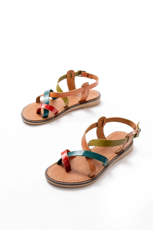 Bidebuvar 205-08 Multi Ortopedik Hakiki Deri Kadın Sandalet