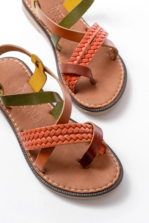 Bidebuvar 205-09 Multi Ortopedik Hakiki Deri Kadın Sandalet