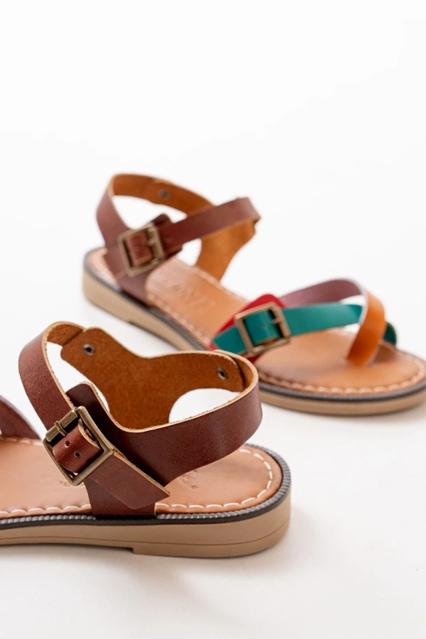 Bidebuvar 205-091 Multi Ortopedik Hakiki Deri Kadın Sandalet