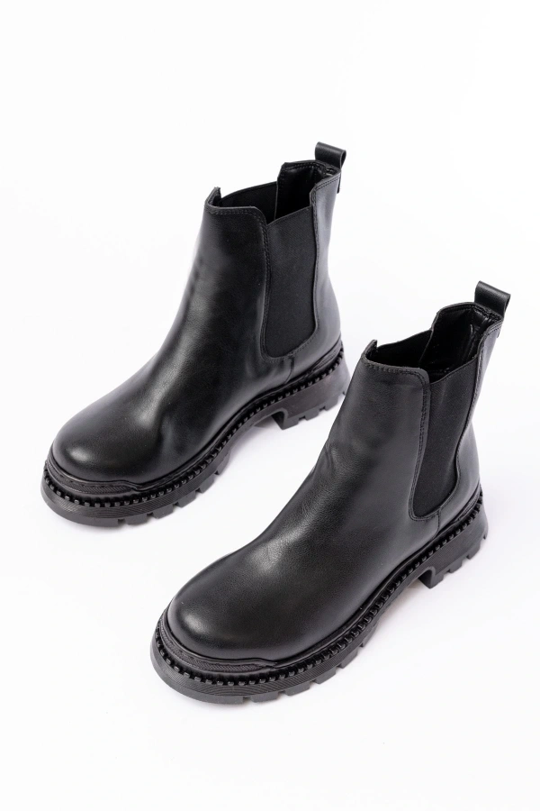 Bidebuvar 2051-2137 Siyah Lastikli Günlük Kadın Bot