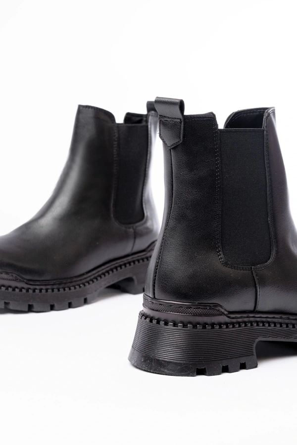 Bidebuvar 2051-2137 Siyah Lastikli Günlük Kadın Bot
