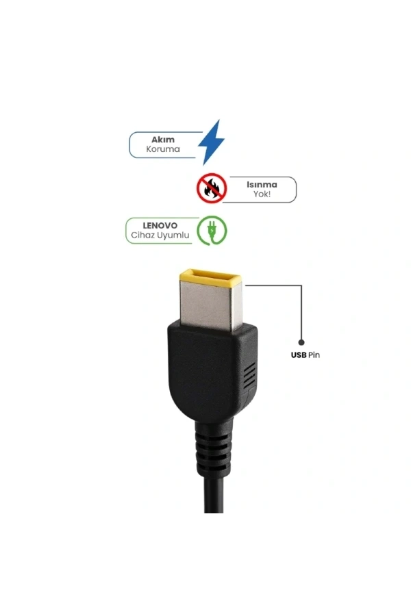 Bidebuvar 20V 3.25A USB Pin 65 Watt For LENOVO Laptop Adaptör