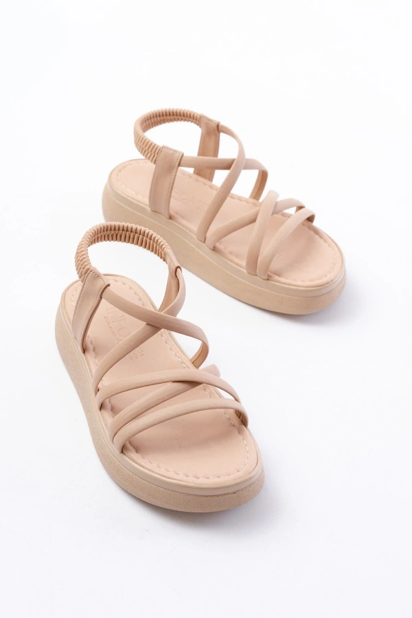 Bidebuvar 24413-841 Nut Dolgu Topuk Kadın Sandalet