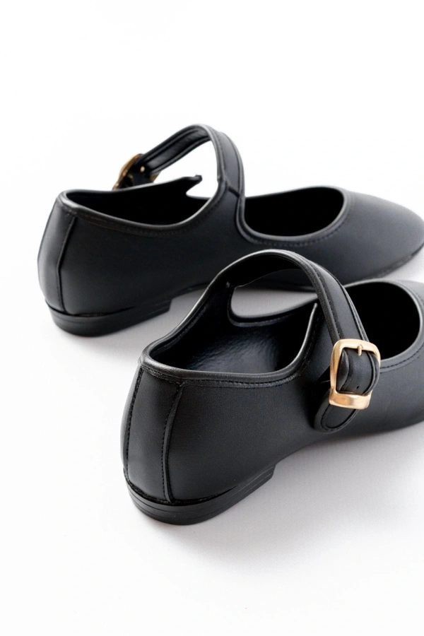 Bidebuvar 2606 Siyah Baretli Günlük Bayan Ayakkabı