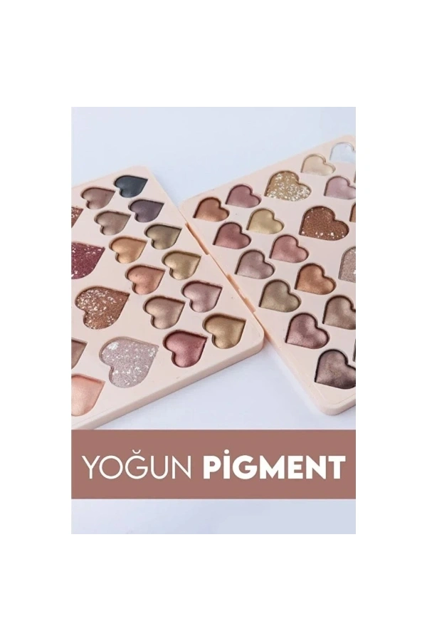 Bidebuvar 28li Sedefli Shine Kalp Far Paleti - 2li Set