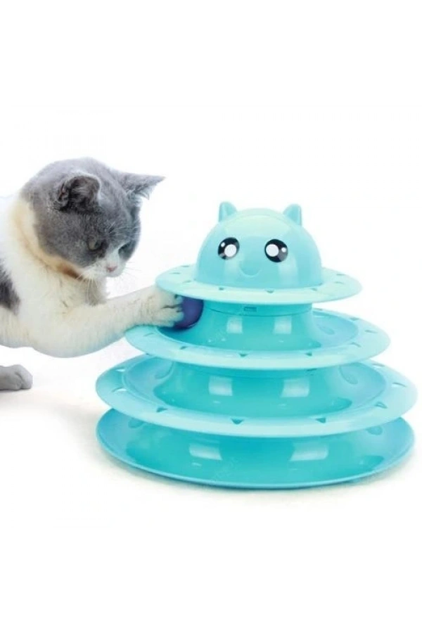 Bidebuvar 3 Katlı Kedi Oyuncağı Turntable Cat Toy