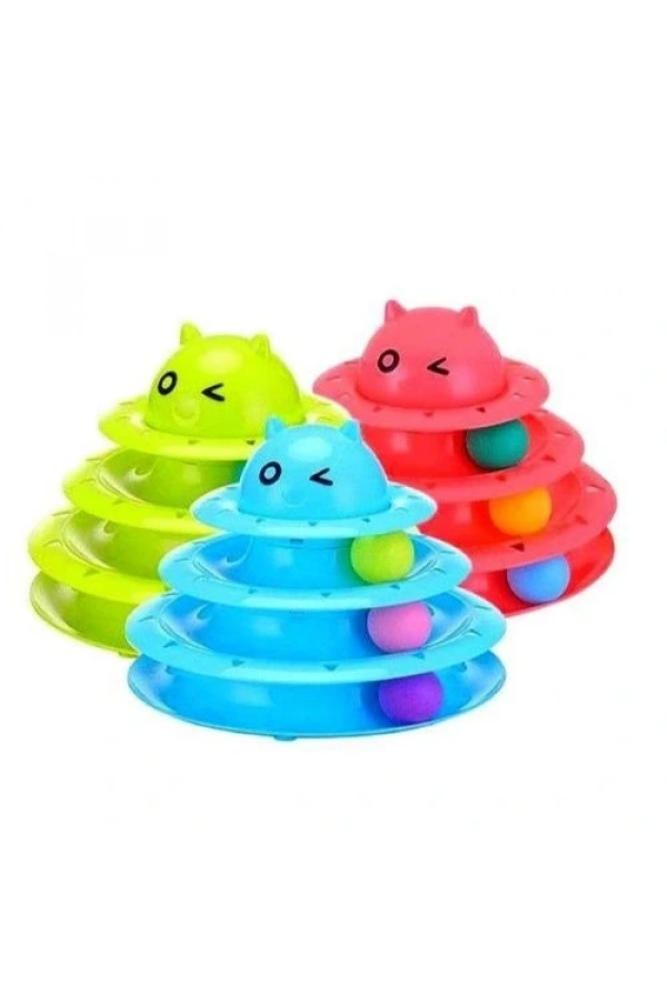 Bidebuvar 3 Katlı Kedi Oyuncağı Turntable Cat Toy