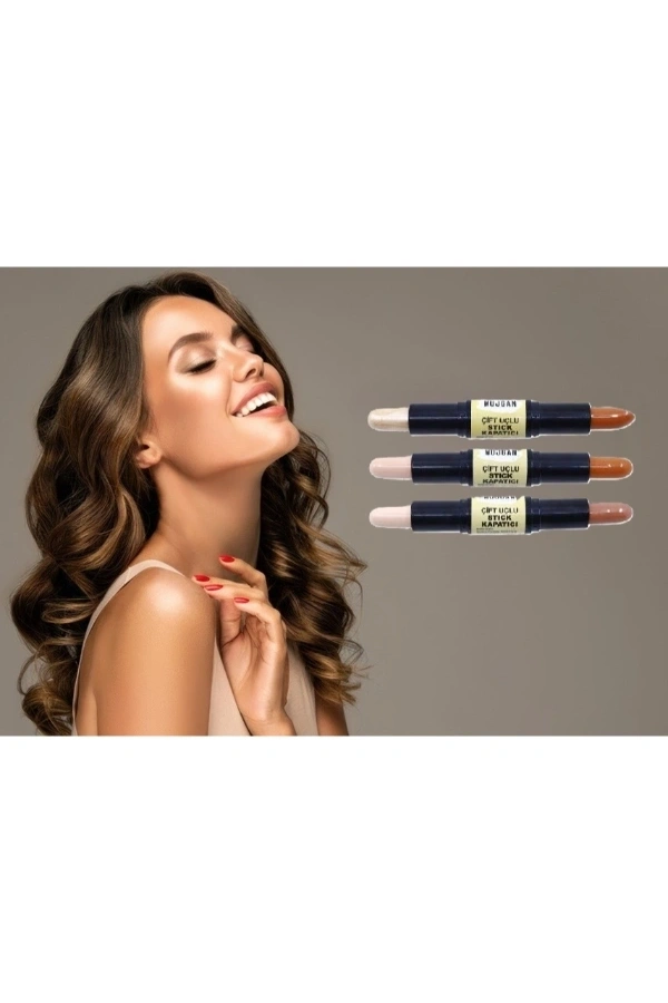 Bidebuvar 3lü Çift Uçlu Stick Kapatıcı Seti