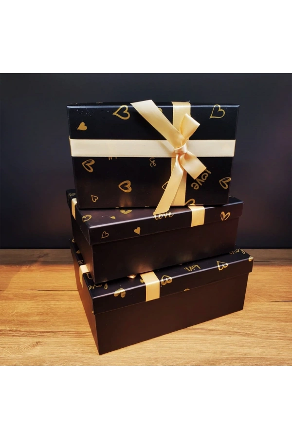 Bidebuvar 3lü Dikdörtgen Hediye Kutusu