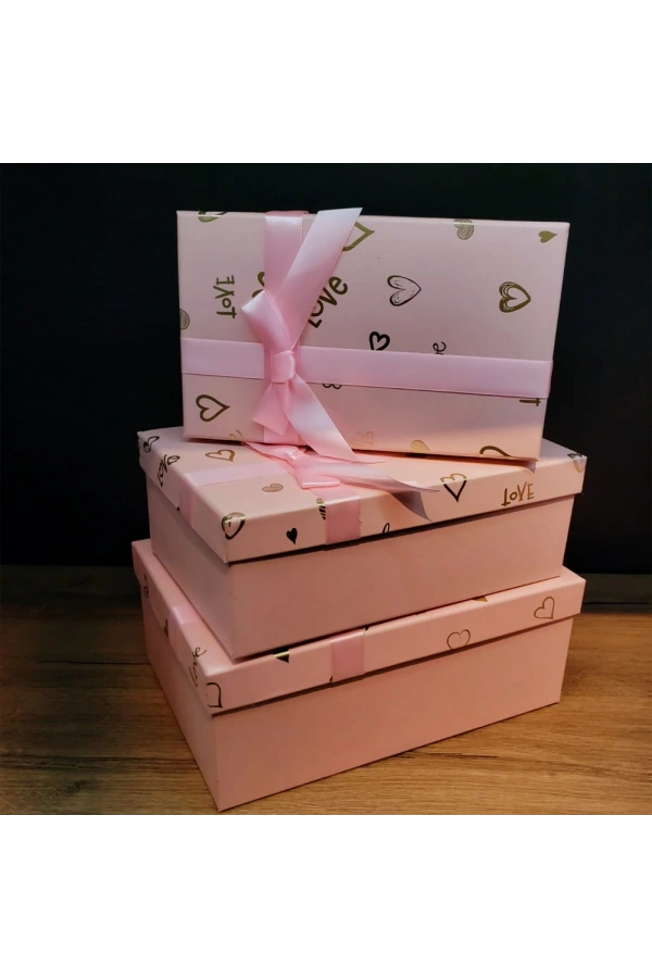 Bidebuvar 3lü Dikdörtgen Hediye Kutusu