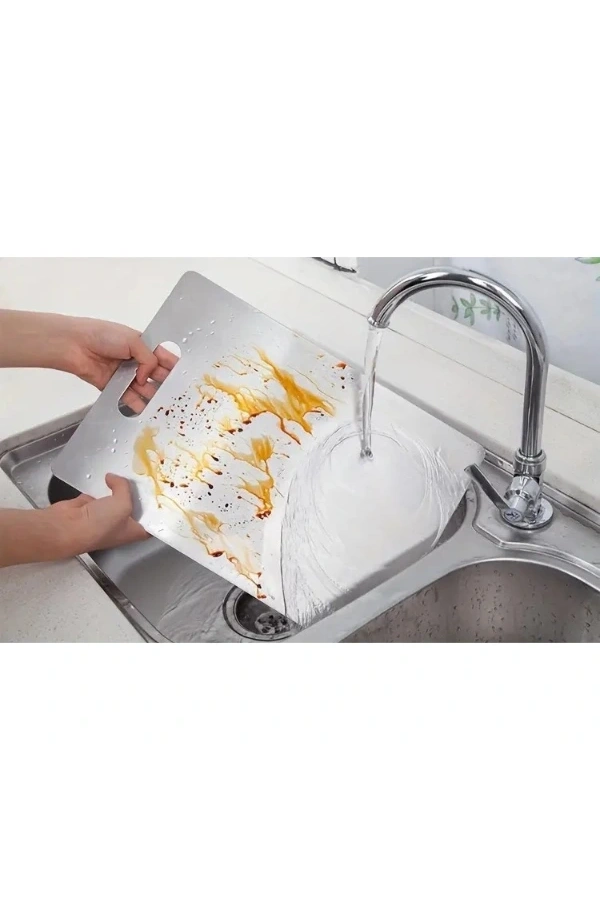 Bidebuvar 3lü Paslanmaz Çelik Kesme Tahtası Seti