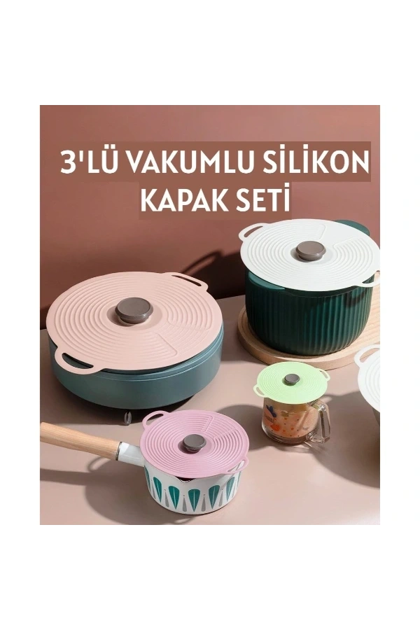 Bidebuvar 3lü Vakumlu Silikon Kapak Seti