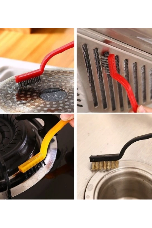 Bidebuvar 3 Parça Tel Fırça Detaylı Temizlik Seti