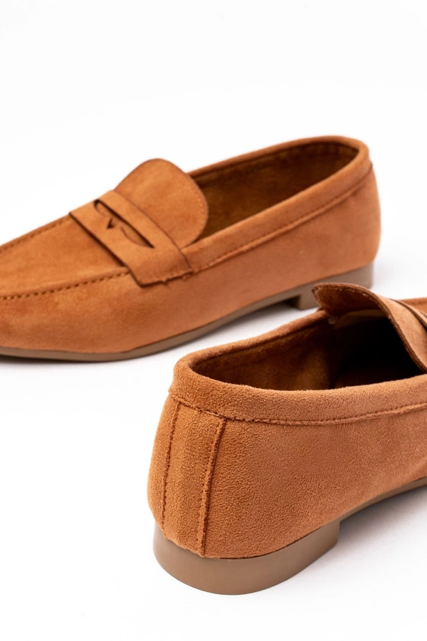 Bidebuvar 302 Taba Süet Günlük Kadın Babet