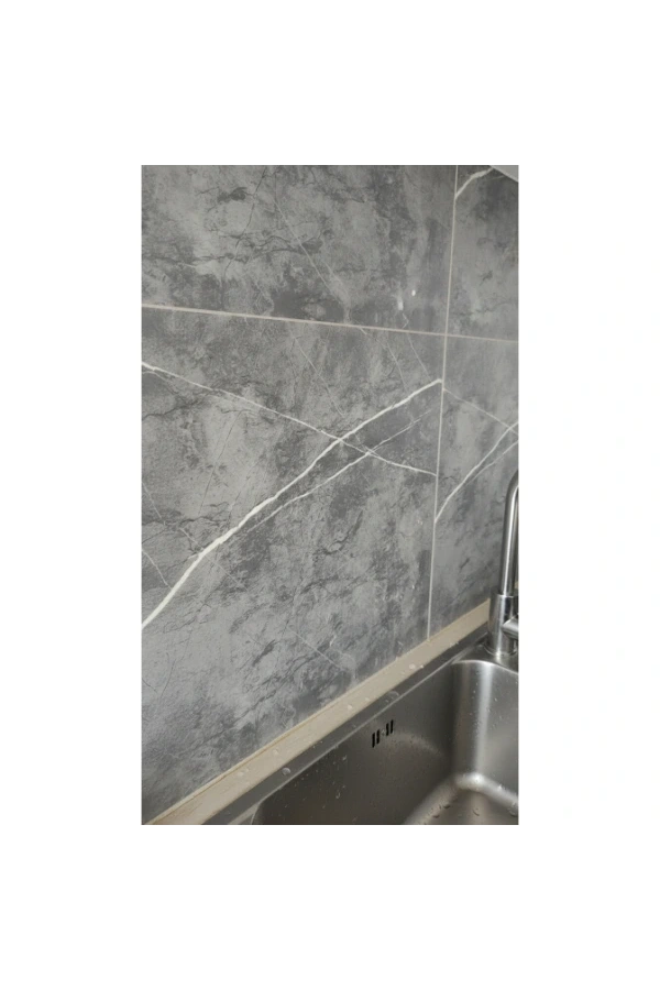 Bidebuvar 30x30 Antrasit Mermer Desenli Duvar Sticker