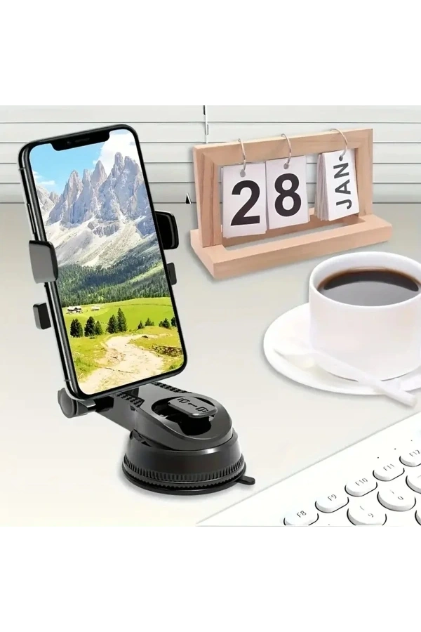 Bidebuvar 360 Derece Dönebilen Vakumlu Araç Telefon Tutucu