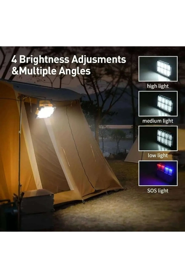 Bidebuvar 3600mAh Pil 4 Seviyeli Şarjlı Standlı LED