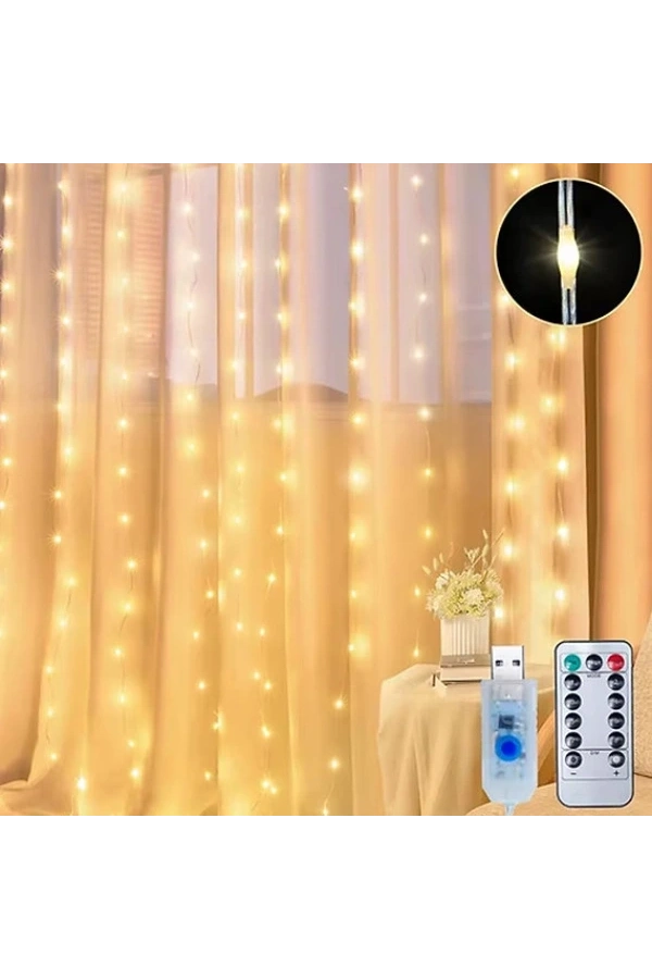 Bidebuvar 3x3 Kumandalı Perde LED