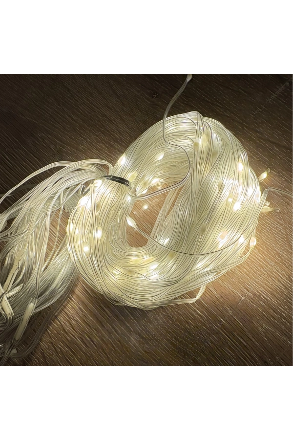 Bidebuvar 3x3 Perde 240 LED Sarı Işık - 8 Fonksiyonlu