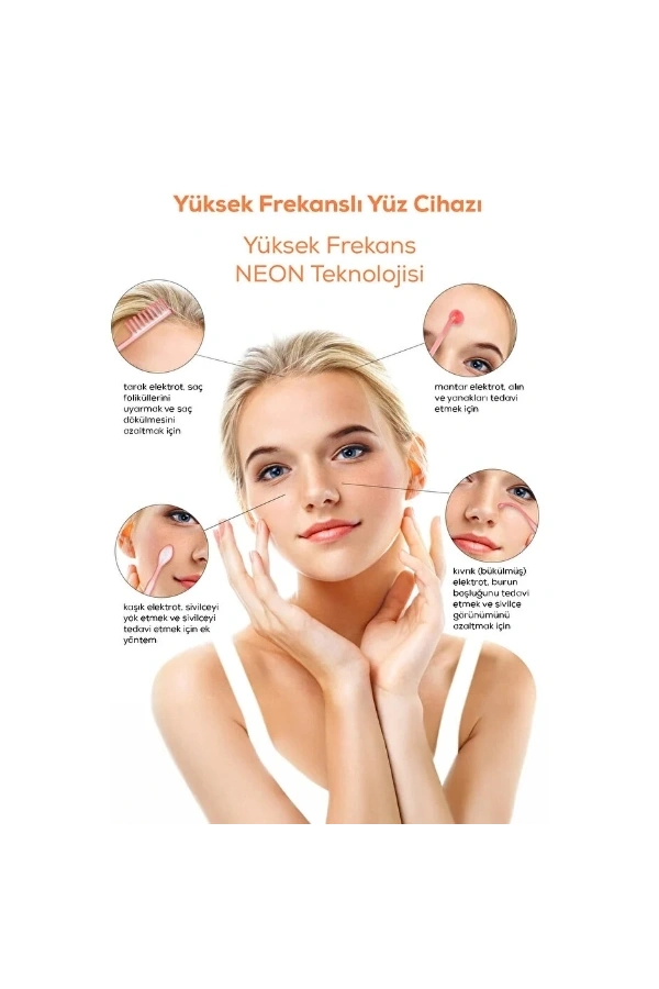 Bidebuvar 4 Başlıklı Yüksek Frekanslı Cilt Bakım Analiz Cihazı
