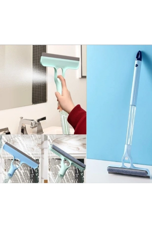 Bidebuvar 4 in 1 Spreyli Çek Çekli Camsil ve Fırça Aparatı