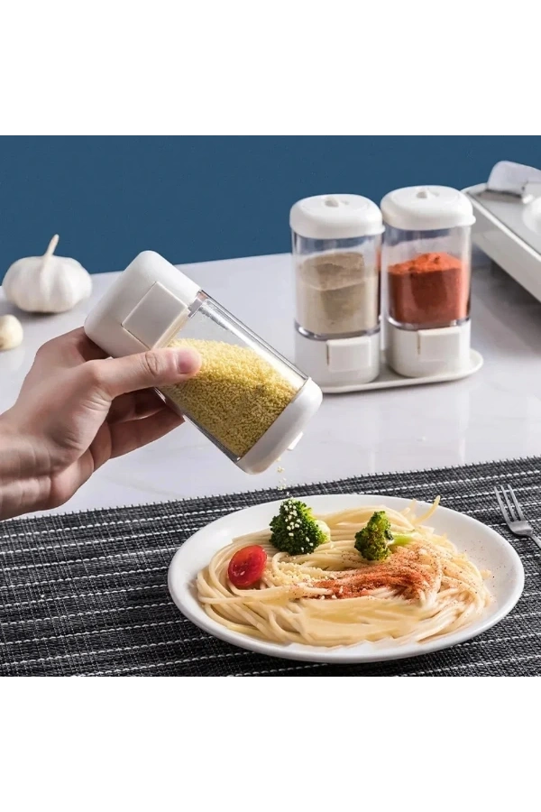 Bidebuvar 4lü Basmalı Baharatlık Tuzluk Seti