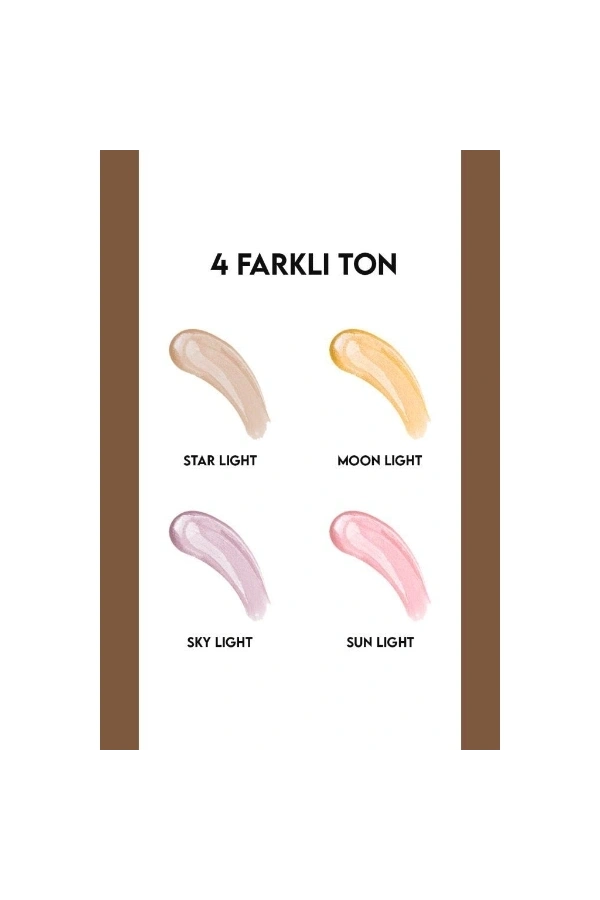 Bidebuvar 4lü Likit Highlighter Aydınlatıcı Seti