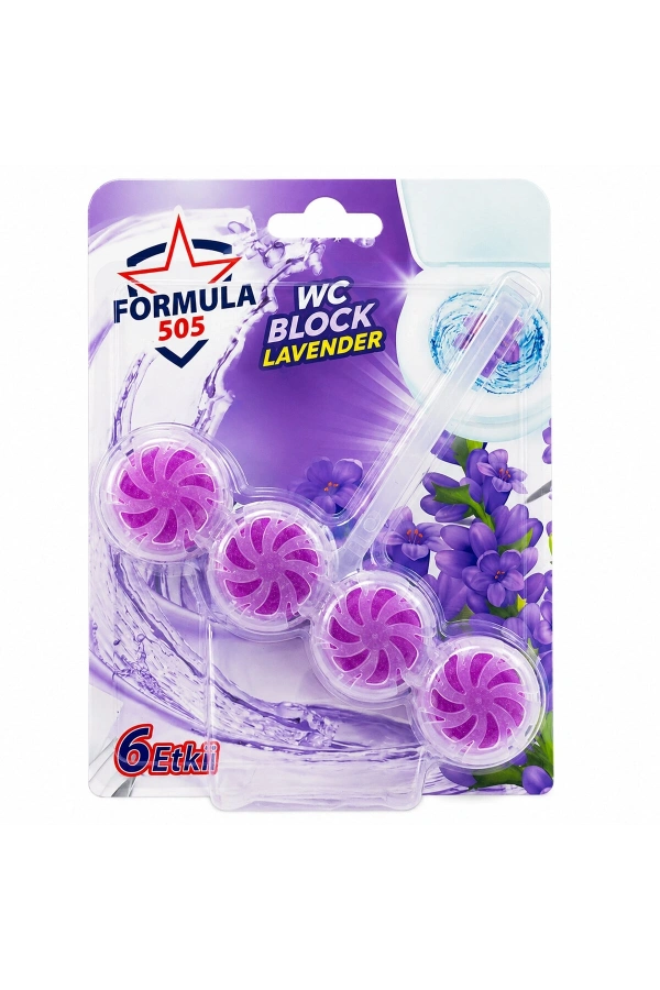 Bidebuvar 4lü WC Blok - Lavanta Kokulu - 2 Adet - 6 Etkili - 200 gr