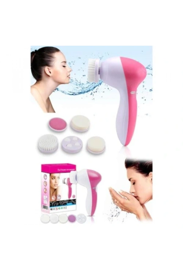 Bidebuvar 5 iN 1 Pilli Yüz Temizleme,Masaj ve Peeling Fırça seti
