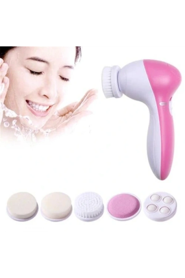 Bidebuvar 5 iN 1 Pilli Yüz Temizleme,Masaj ve Peeling Fırça seti