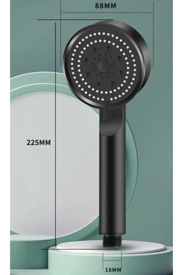 Bidebuvar 5 Kademeli Duş Başlığı Siyah