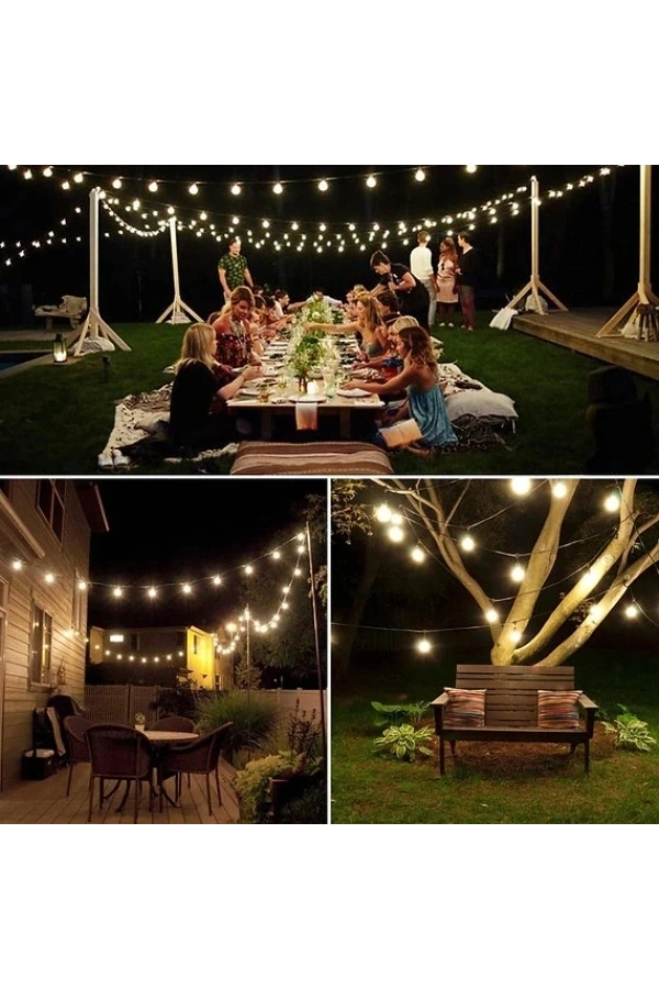 Bidebuvar 5 Metre Sarı Opak Solar Top LED Işık