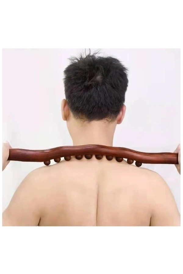 Bidebuvar 60 cm Doğal Ahşap Masaj Sopası