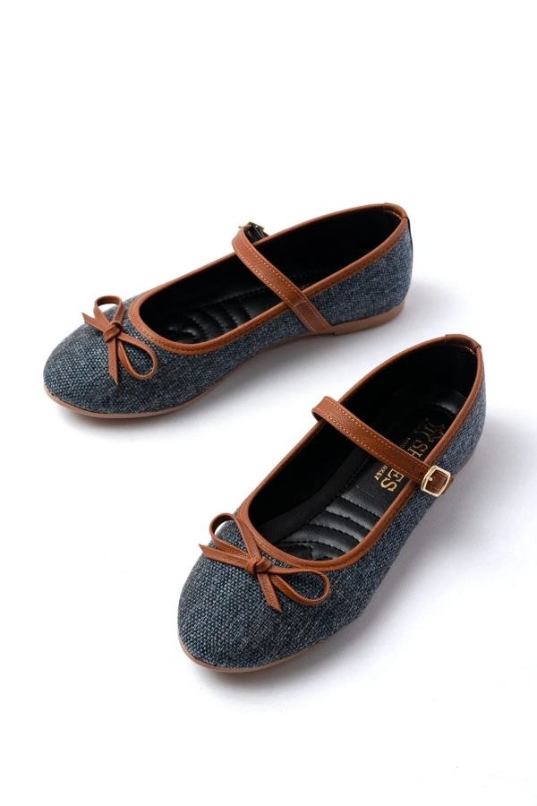 Bidebuvar 6321 Laci Keten Günlük Baret Tokalı Bayan Babet