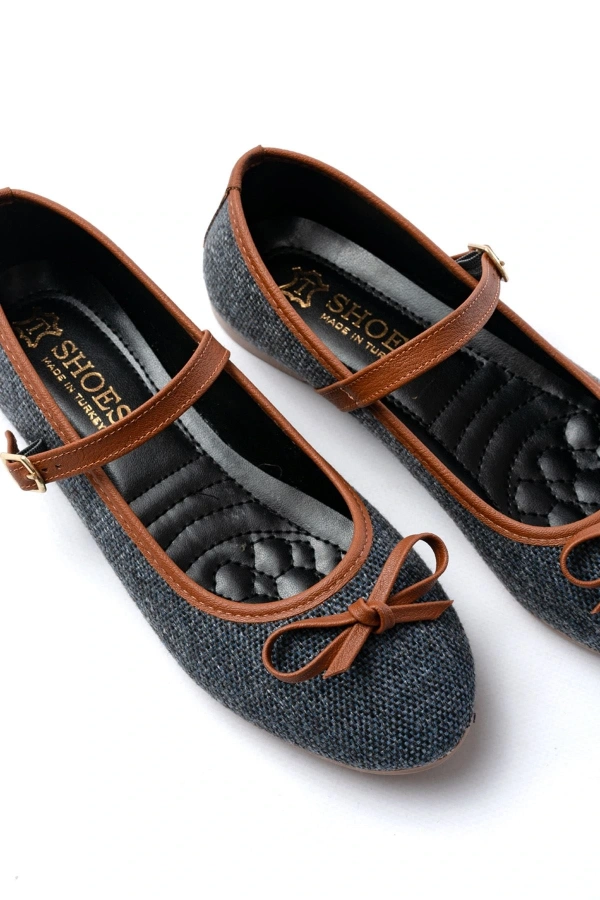 Bidebuvar 6321 Laci Keten Günlük Baret Tokalı Bayan Babet