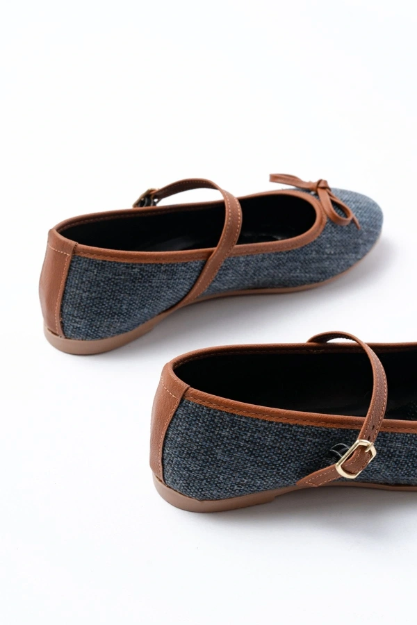 Bidebuvar 6321 Laci Keten Günlük Baret Tokalı Bayan Babet