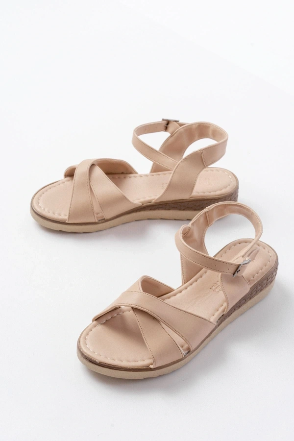Bidebuvar 692-564 Nut Ortopedik Taban Çapraz Tokalı Kadın Sandalet