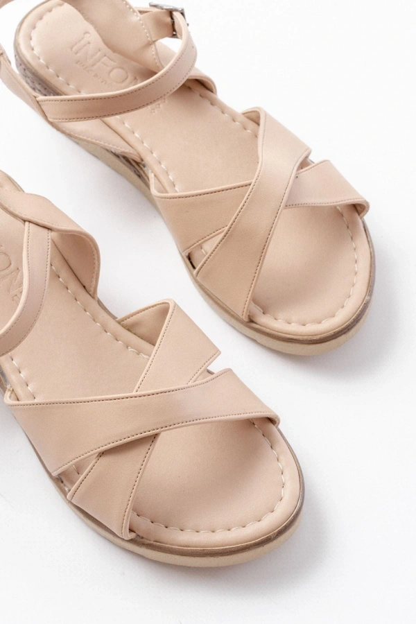 Bidebuvar 692-564 Nut Ortopedik Taban Çapraz Tokalı Kadın Sandalet