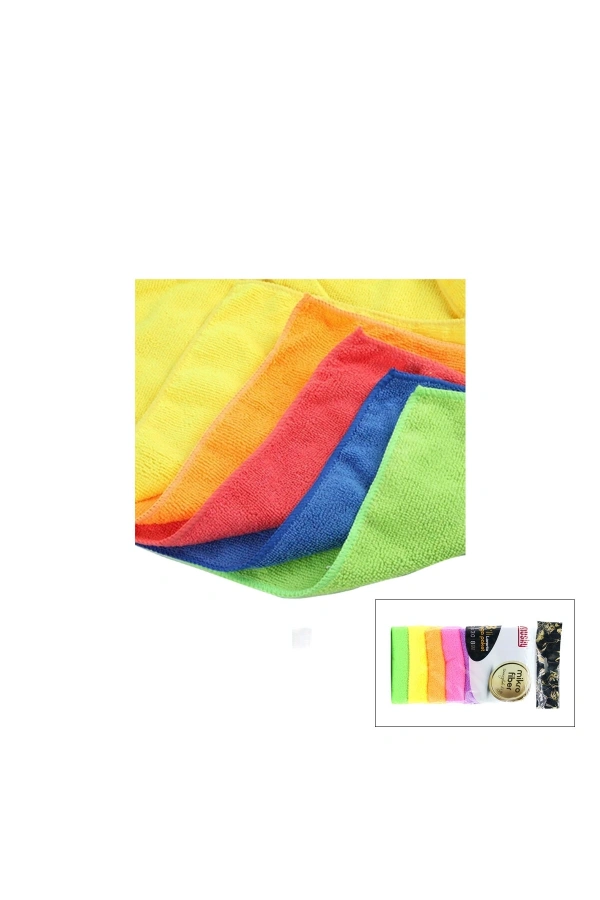 Bidebuvar 8li Mikrofiber Temizlik Bezi Seti - Renkli - Leke Bırakmaz