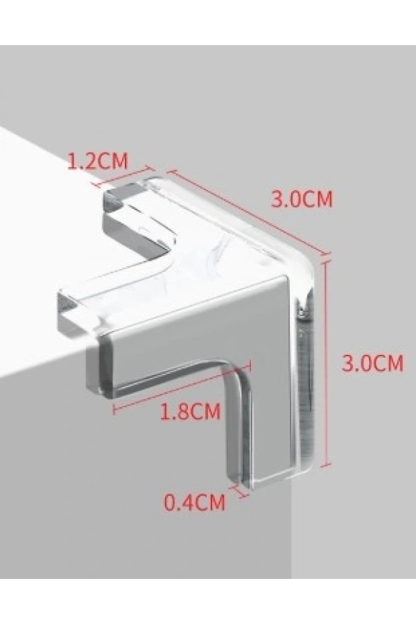 Bidebuvar 8li Set Silikon Şeffaf Masa Kenarı Koruma Aparatı