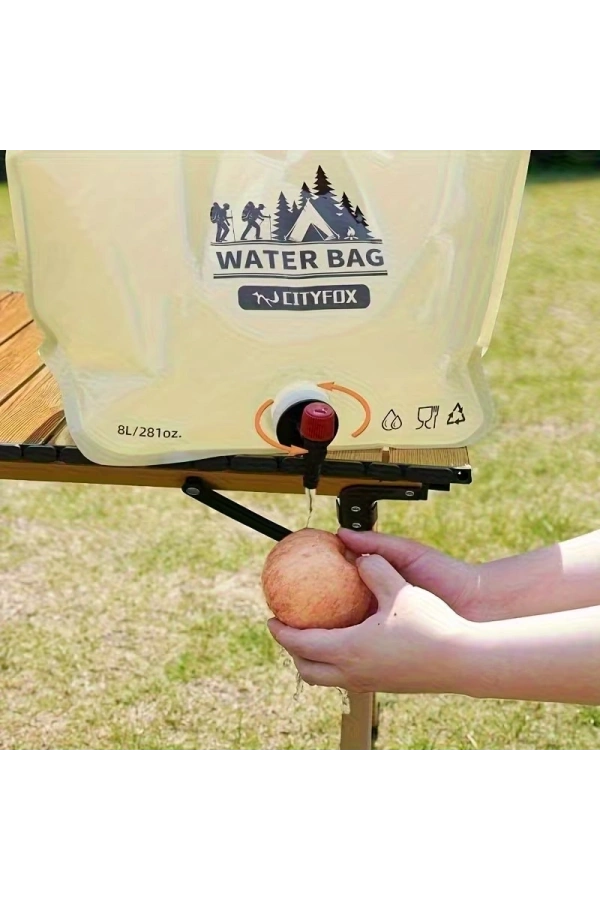 Bidebuvar 8 Litre Katlanabilir Musluklu Su Kabı - Kamp ve Doğa - Taşıma Kulplu