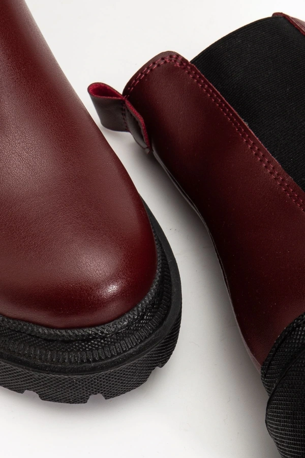 Bidebuvar 812-2137 Bordo Lastikli Günlük Kadın Bot