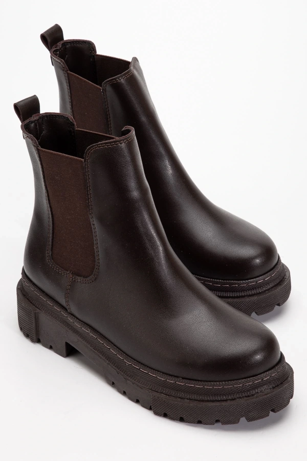 Bidebuvar 812-2137 Kahve Lastikli Günlük Kadın Bot