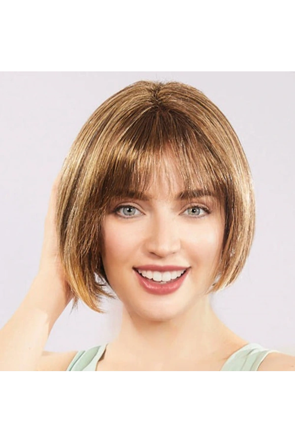 Bidebuvar Açık Kahverengi Küt Parti Peruk