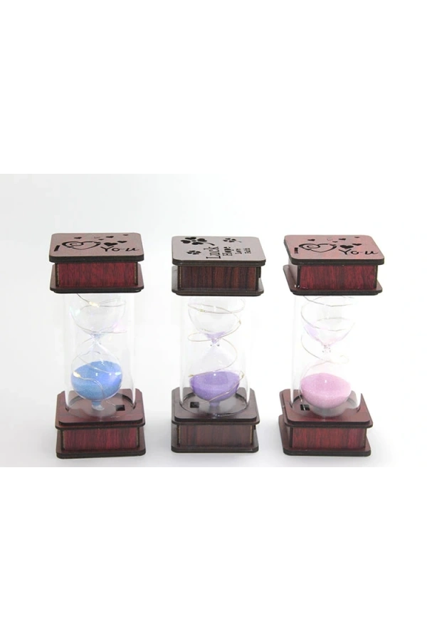 Bidebuvar Ahşap Ledli Kum Saati Model 1