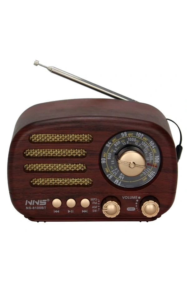 Bidebuvar Ahşap Retro Radyo