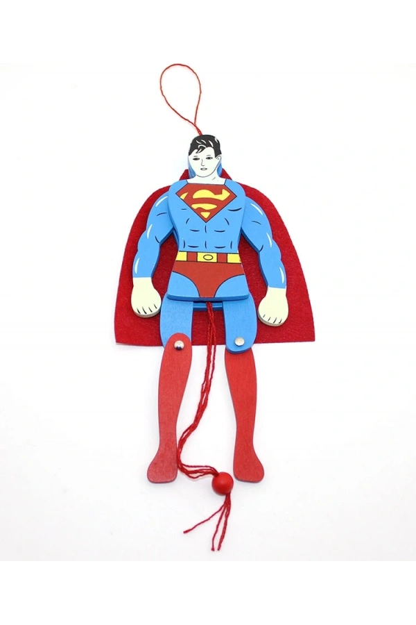 Bidebuvar Ahşap Sallanan Süperman Figürü